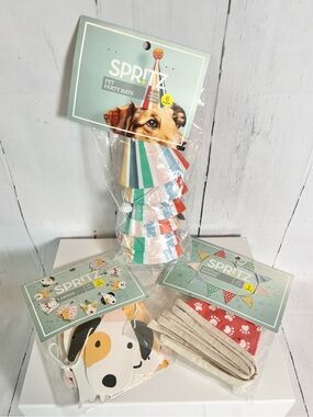 Target Spritz Pet Birthday Party Supplies Bundle Lot:Hats, Banner, Bunting NIP